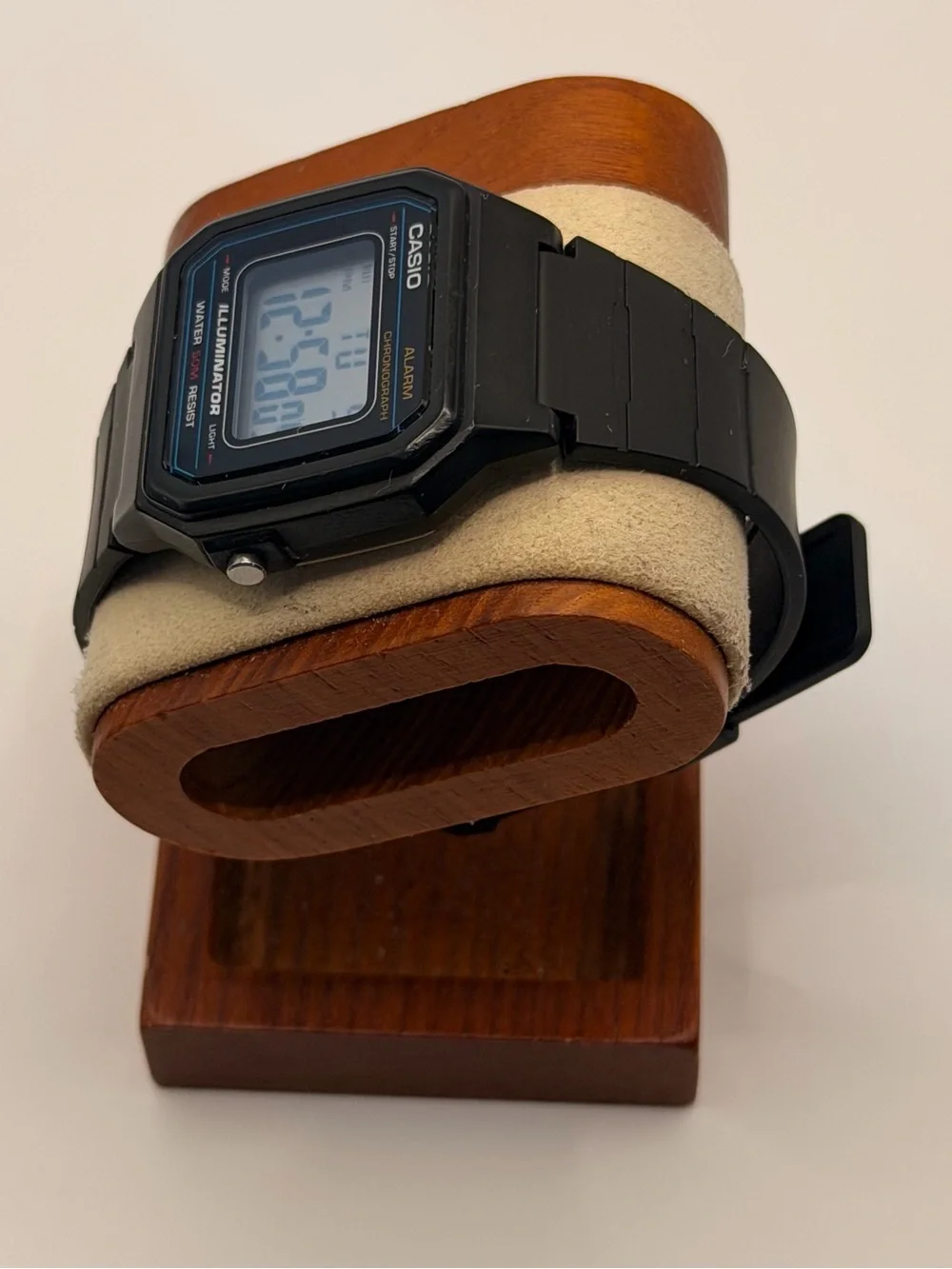 Casio W217H-1AV, 50 Meter Chronograph Watch,Alarm, Black Resin, Illuminator